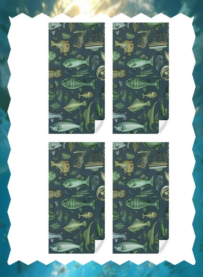 Boerni Ocean Sea Realistic Plenty of Fish Mackerel Fly Fishing Away Themed Gift Wrapping Paper 4 Sheets 28 * 20inch for Baby Shower Fishing Enthusiast Birthday Christmas Party - Image 3